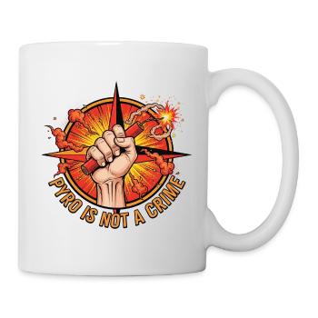 Pyro ist kein Verbrechen Feuerwerk - Tasse - Weiß - Rechts