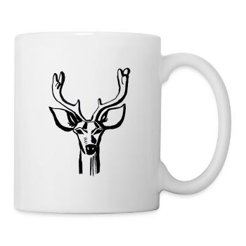 Deer Head Line Style - Mug - white - Right
