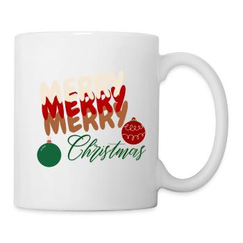 Weihnachtsbuchstaben Ornamenten - Tasse - Weiß - Rechts