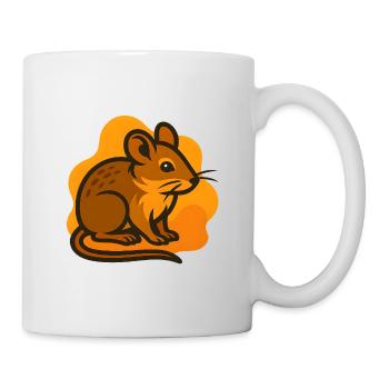 Maus im Sonnenhintergrund - Tasse - Weiß - Rechts