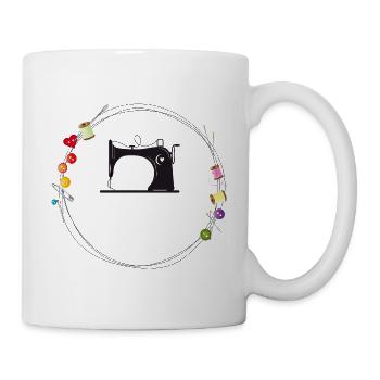 Vintage Sewing Machine – Creative Needlework Design - Mug - white - Right