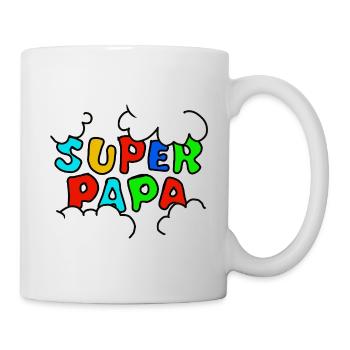 Police arc-en-ciel Super Dad - Mug blanc - blanc - Droite