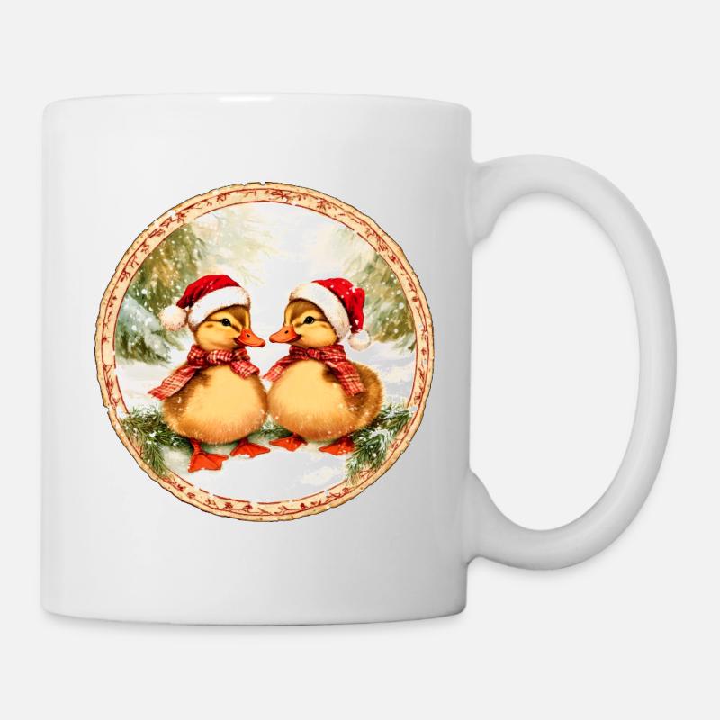 Entchen Weihnachten - Tasse - Weiß