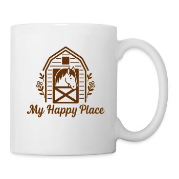 My Happy Place – Pferdestall Liebe - Tasse - Weiß - Rechts
