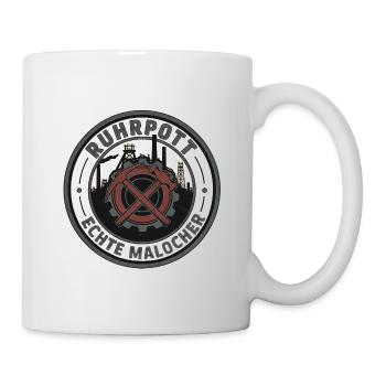 Ruhrpott Real Malocher Patch - Mug blanc - blanc - Droite