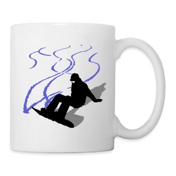 Planche à neige - Mug blanc - blanc - Droite
