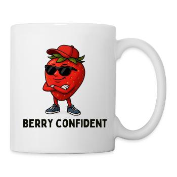 Strawberry Confident Caricature - Mug - white - Right