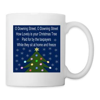 Der Weihnachtsbaum der Steuerzahler in der Downing Street - Tasse - Weiß - Rechts