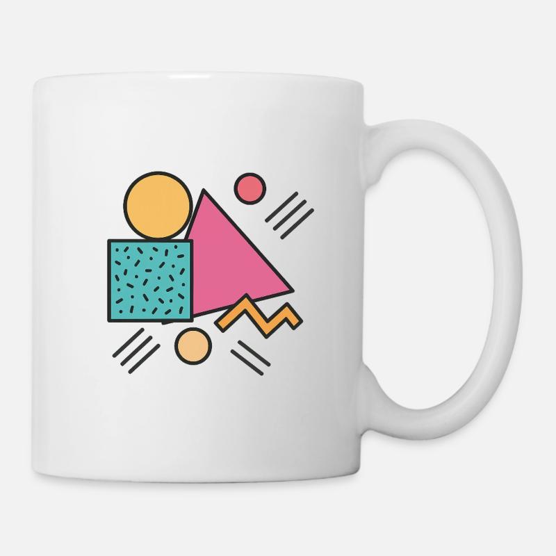 Retro-Geometrie - Tasse - Weiß