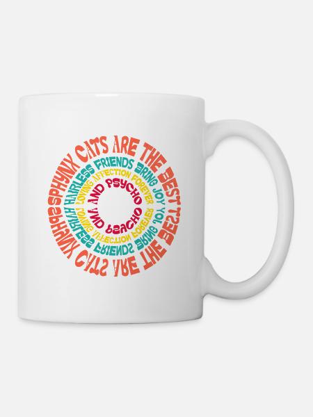 Sphynx Cat Mandala Funny Sayings Sarcastic Humor - Mug - white
