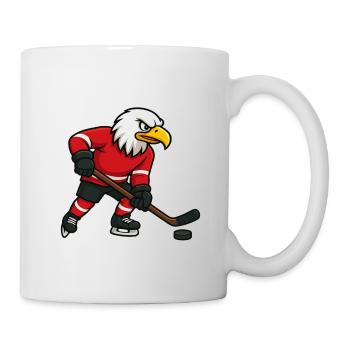 Mascotte de hockey Eagle - Mug blanc - blanc - Droite