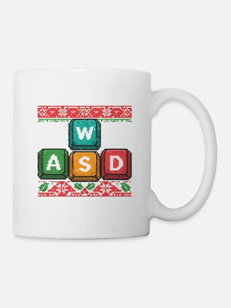 WASD Gaming Weihnachten - Tasse - Weiß