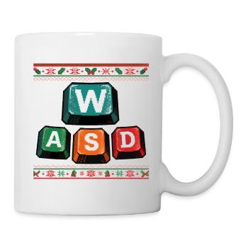 WASD Christmas Funny Gaming Gift Kids - Mug - white - Right