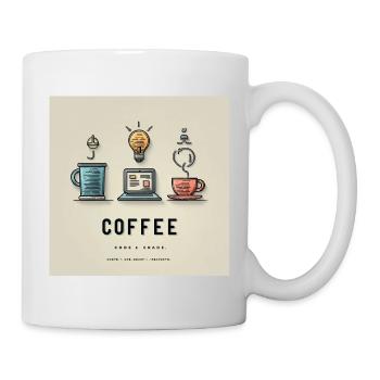 Kaffee Code Design - Tasse - Weiß - Rechts