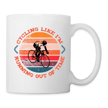 Faire du vélo comme si je n’avais plus de temps - Mug blanc - blanc - Droite
