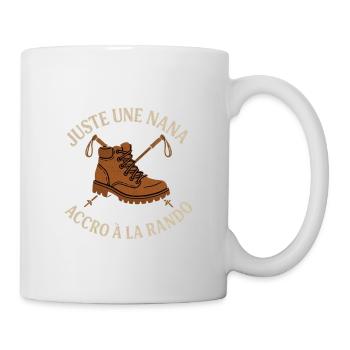 Accro a la rando Cadeau Femme Original Randonneuse - Mug blanc - blanc - Droite