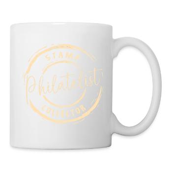 Stamp Collection Philatelist Stamps - Mug - white - Right
