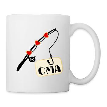 Canne à pêche Pêche Pensionné Mamie - Mug blanc - blanc - Droite