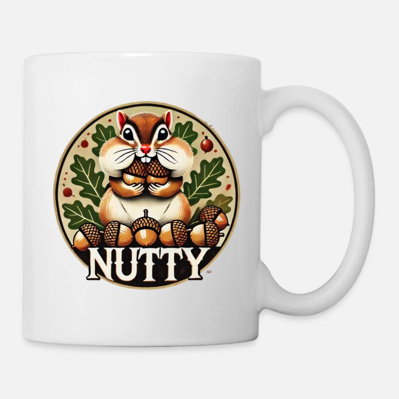 Breloque de récolte de tamia noisette - Mug blanc - blanc