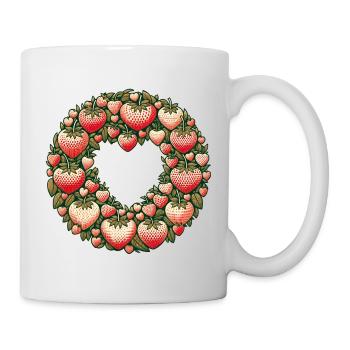Strawberry Heart Wreath - Mug - white - Right