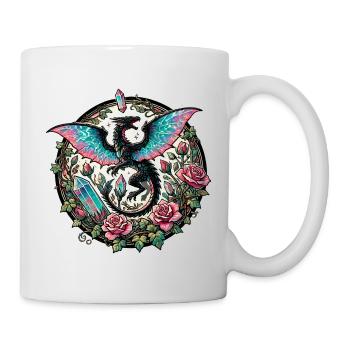 Crystalline Dragon in Rose Crystal Garden - Mug - white - Right