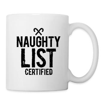 Liste coquine certifiée Citation de Noël coquine - Mug blanc - blanc - Droite