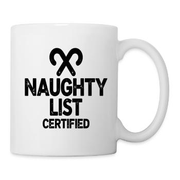 Naughty List Certified Naughty Christmas Quote - Mug - white - Right