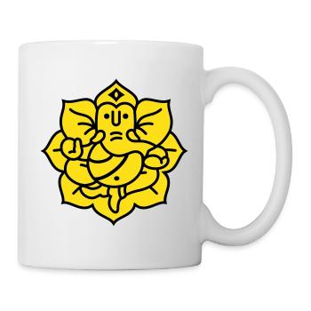 Ganesha Elefant No.02 (Farben änderbar) - Tasse - Weiß - Rechts
