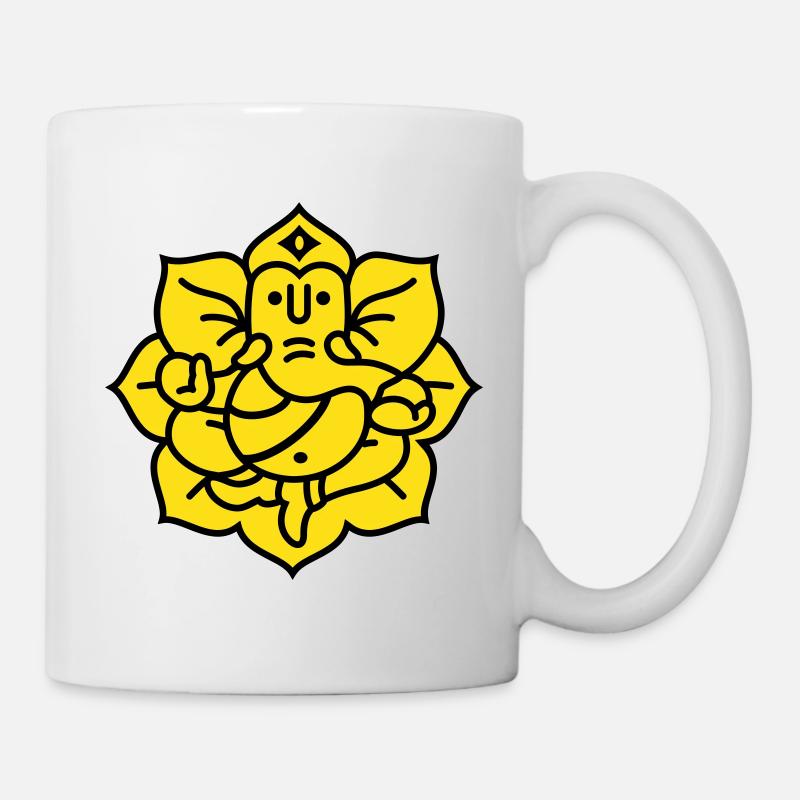 Éléphant de Ganesha n° 02 (Couleurs changeantes) - Mug blanc - blanc