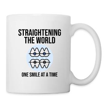 Straightening The World One Smile Orthodontist  - Mug - white - Right