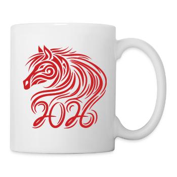 Nouvel an chinois du cheval 2026 - Mug blanc - blanc - Droite