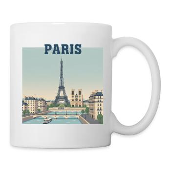 Paris Skyline Eiffel Print - Mug - white - Right