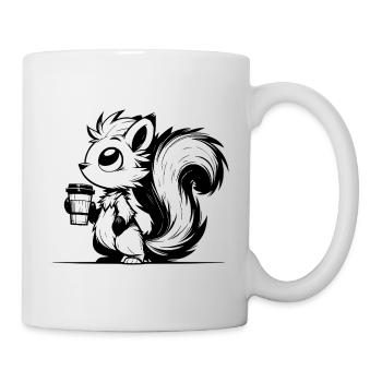 Squirrel in a caffeine rush - I'm already awake - Mug - white - Right