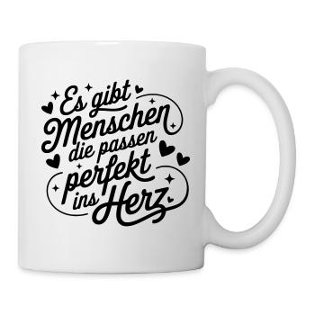 Il y a des gens qui s’intègrent parfaitement dans le cœur - Mug blanc - blanc - Droite