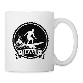 Hawaii Surf Wave Badge - Mug - white - Right