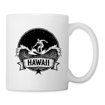 Hawaii Surfer Surfer on Pacific Wave - Mug - white - Right