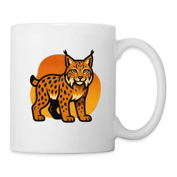 Lynx in sunset shade - Mug - white - Right