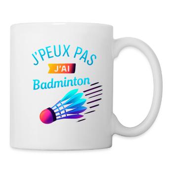 Jpeux Pas Jai Badminton - Mug blanc - blanc - Droite