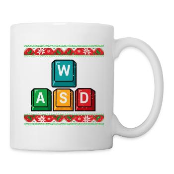 WASD Gamer Cadeau amusant pour les joueurs - Mug blanc - blanc - Droite