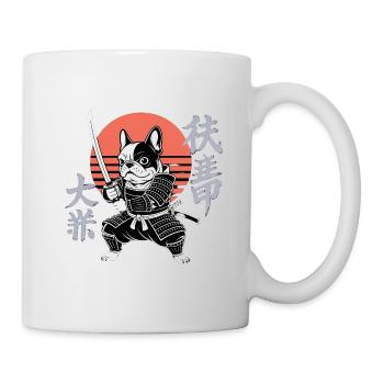 Samurai Bulldog in Autumn Sun - Mug - white - Right