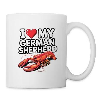 J’aime mon berger allemand - T-Shirt Homard Drôle - Mug blanc - blanc - Droite