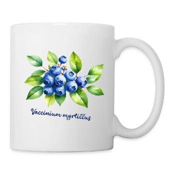 Illustration botanique de myrtille - Mug blanc - blanc - Droite