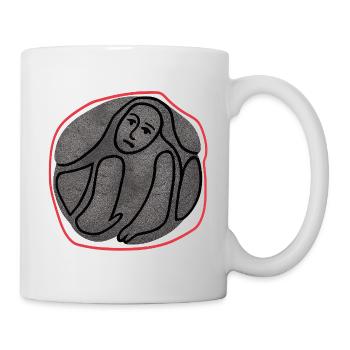 Melancholisches Wesen im Kreis - Tasse - Weiß - Rechts