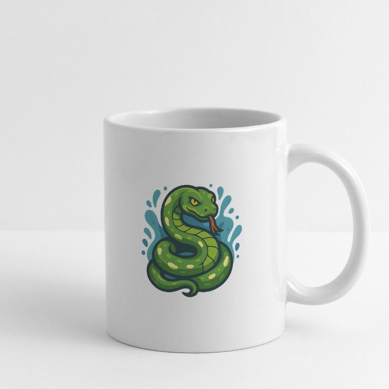Green Tree Python Snake in Wave Mug