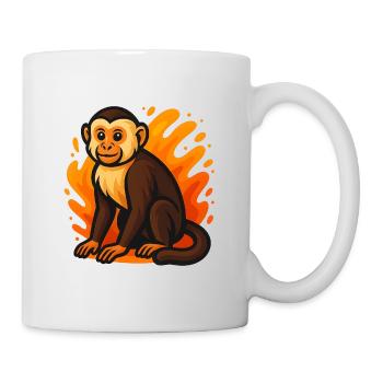 Brand Capuchin Monkey Cartoon Design - Mug - white - Right