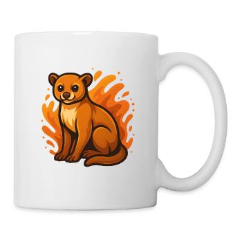 Weekly bear in flames - Mug - white - Right