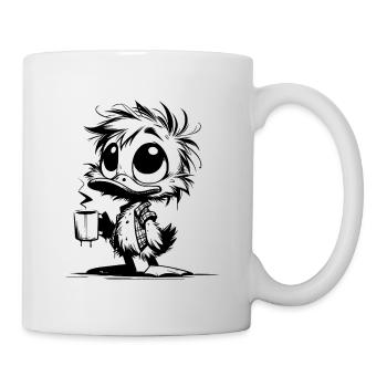 Office duck on the back burner Coffee instead of small talk - Mug - white - Right