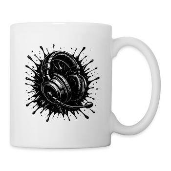 Mic on, Game on, Team Talk ready, World off - Mug - white - Right