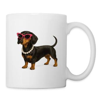 Dachshund Diva Pink Sunglasses - Mug - white - Right