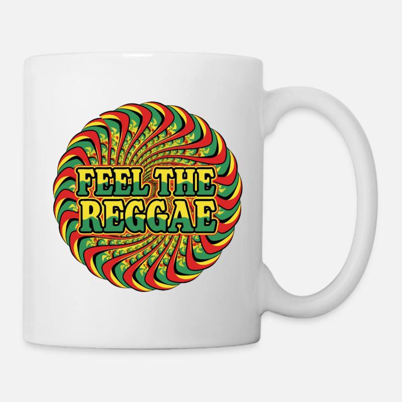 Feel the Reggae Psychedelic Kreis - Tasse - Weiß